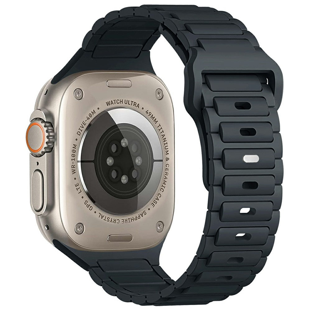 KALEBOL Watch Strap Apple Watch Series 10 46mm Three Bead Silicone Band - Midnight Blue#serie_11