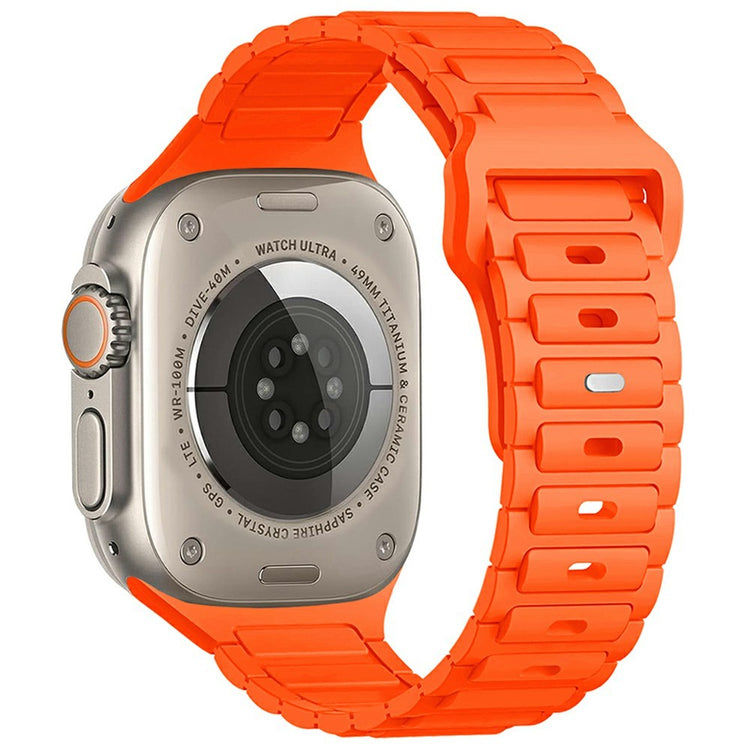 KALEBOL Watch Strap Apple Watch Series 10 46mm Three Bead Silicone Band - Orange#serie_12