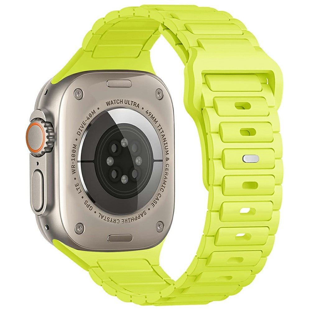 KALEBOL Watch Strap Apple Watch Series 10 46mm Three Bead Silicone Band - Fluorescent Green#serie_15