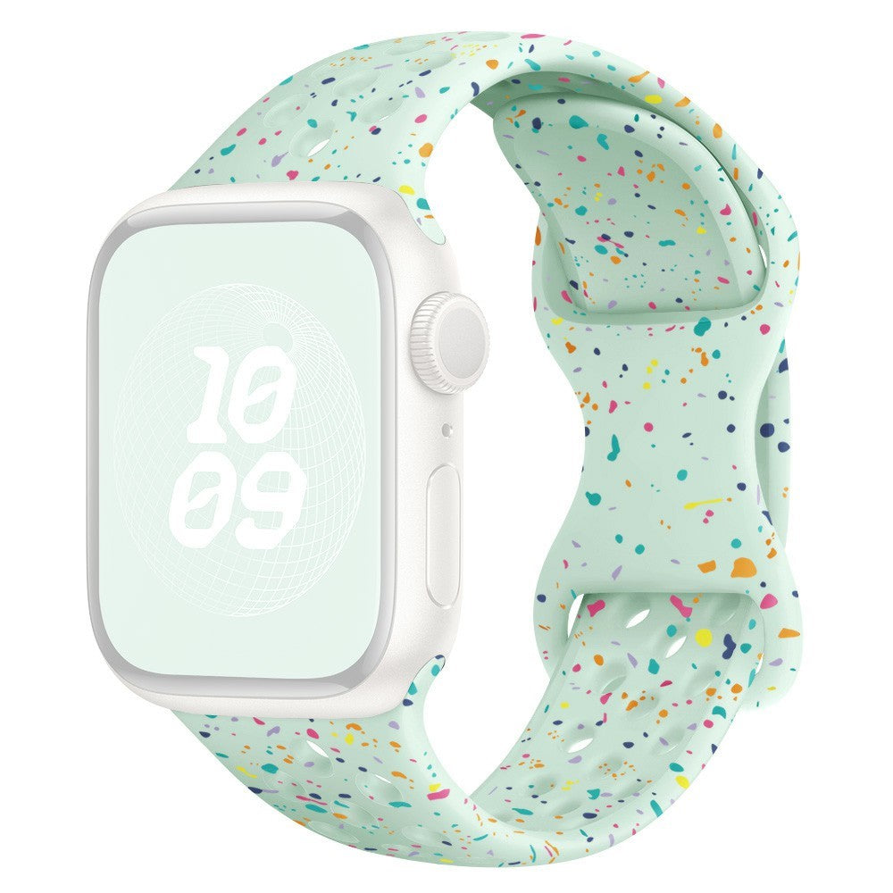 KALEBOL 22mm Silicone Strap Samsung Galaxy Watch3 45mm / Watch 46mm / Huawei Watch GT 5 / 5 Pro Butterfly Clasp Watch Band - Mint Green#serie_4