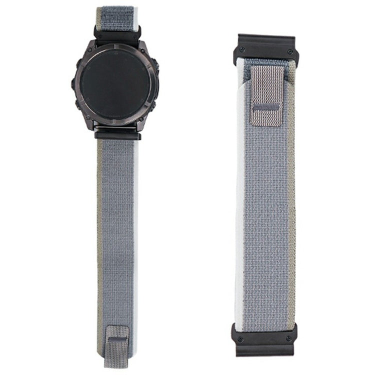 KALEBOL 26mm Watch Band Garmin Fenix 7X / Fenix 7X Pro / Epix Pro 51mm Magic Tape Nylon Loop Wrist Strap - White + Green#serie_2
