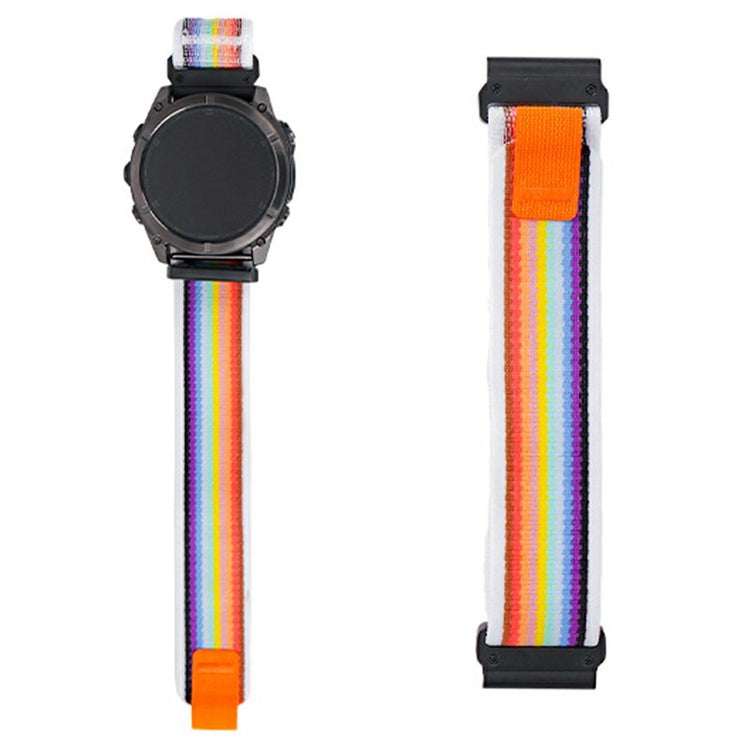 KALEBOL 26mm Watch Band Garmin Fenix 7X / Fenix 7X Pro / Epix Pro 51mm Magic Tape Nylon Loop Wrist Strap - Rainbow#serie_3