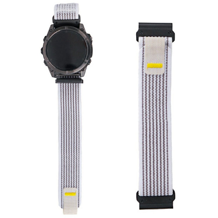 KALEBOL 26mm Watch Band Garmin Fenix 7X / Fenix 7X Pro / Epix Pro 51mm Magic Tape Nylon Loop Wrist Strap - Reflective White#serie_4
