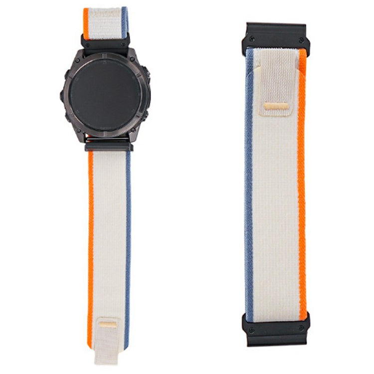 KALEBOL 26mm Watch Band Garmin Fenix 7X / Fenix 7X Pro / Epix Pro 51mm Magic Tape Nylon Loop Wrist Strap - White#serie_9