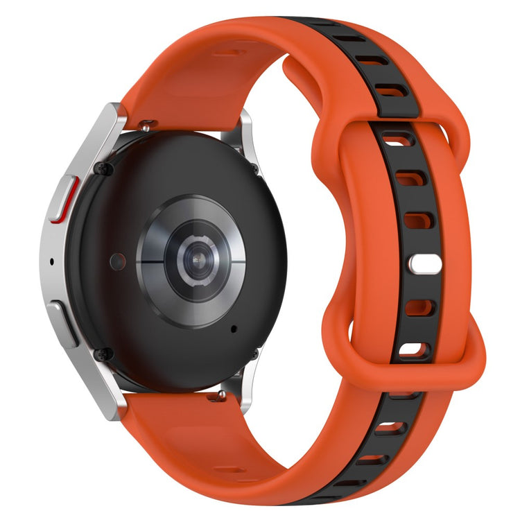 KALEBOL 22mm Dual Color Silicone Strap Samsung Galaxy Watch3 45mm / Huawei Watch GT 5 46mm / GT 5 Pro 46mm Watch Band - Orange+Black#serie_3