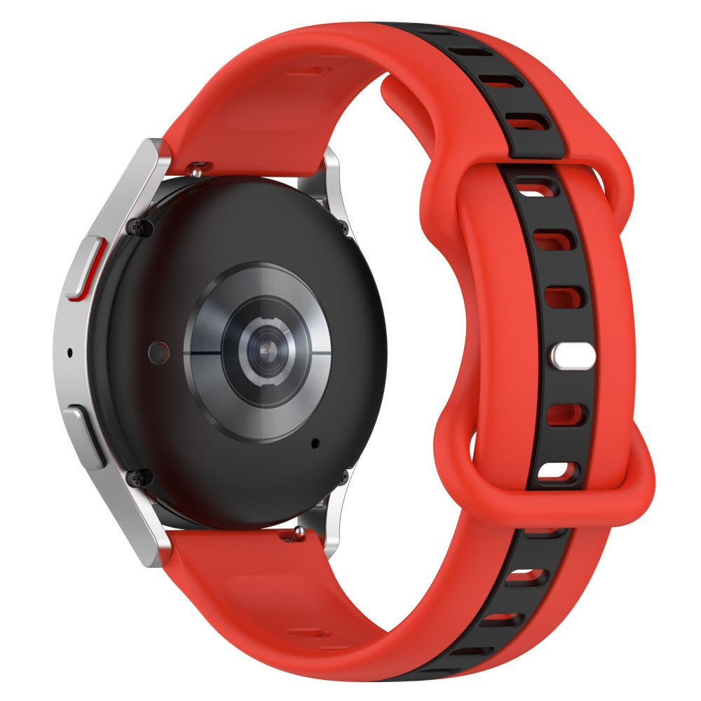 KALEBOL 22mm Dual Color Silicone Strap Samsung Galaxy Watch3 45mm / Huawei Watch GT 5 46mm / GT 5 Pro 46mm Watch Band - Red+Black#serie_6