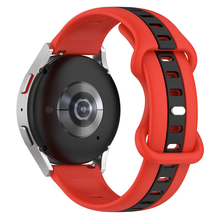 KALEBOL 22mm Dual Color Silicone Strap Samsung Galaxy Watch3 45mm / Huawei Watch GT 5 46mm / GT 5 Pro 46mm Watch Band - Red+Black#serie_6