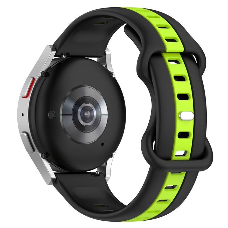 KALEBOL 22mm Dual Color Silicone Strap Samsung Galaxy Watch3 45mm / Huawei Watch GT 5 46mm / GT 5 Pro 46mm Watch Band - Black+Lime#serie_7