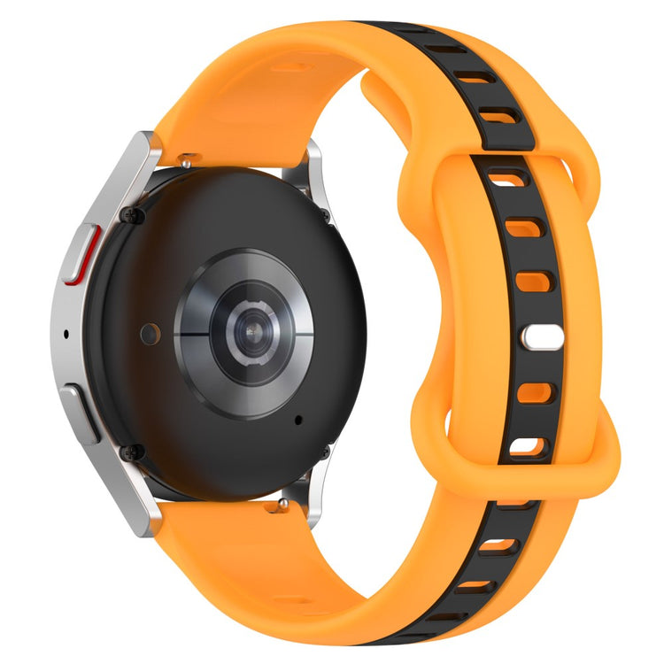 KALEBOL 22mm Dual Color Silicone Strap Samsung Galaxy Watch3 45mm / Huawei Watch GT 5 46mm / GT 5 Pro 46mm Watch Band - Yellow+Black#serie_8