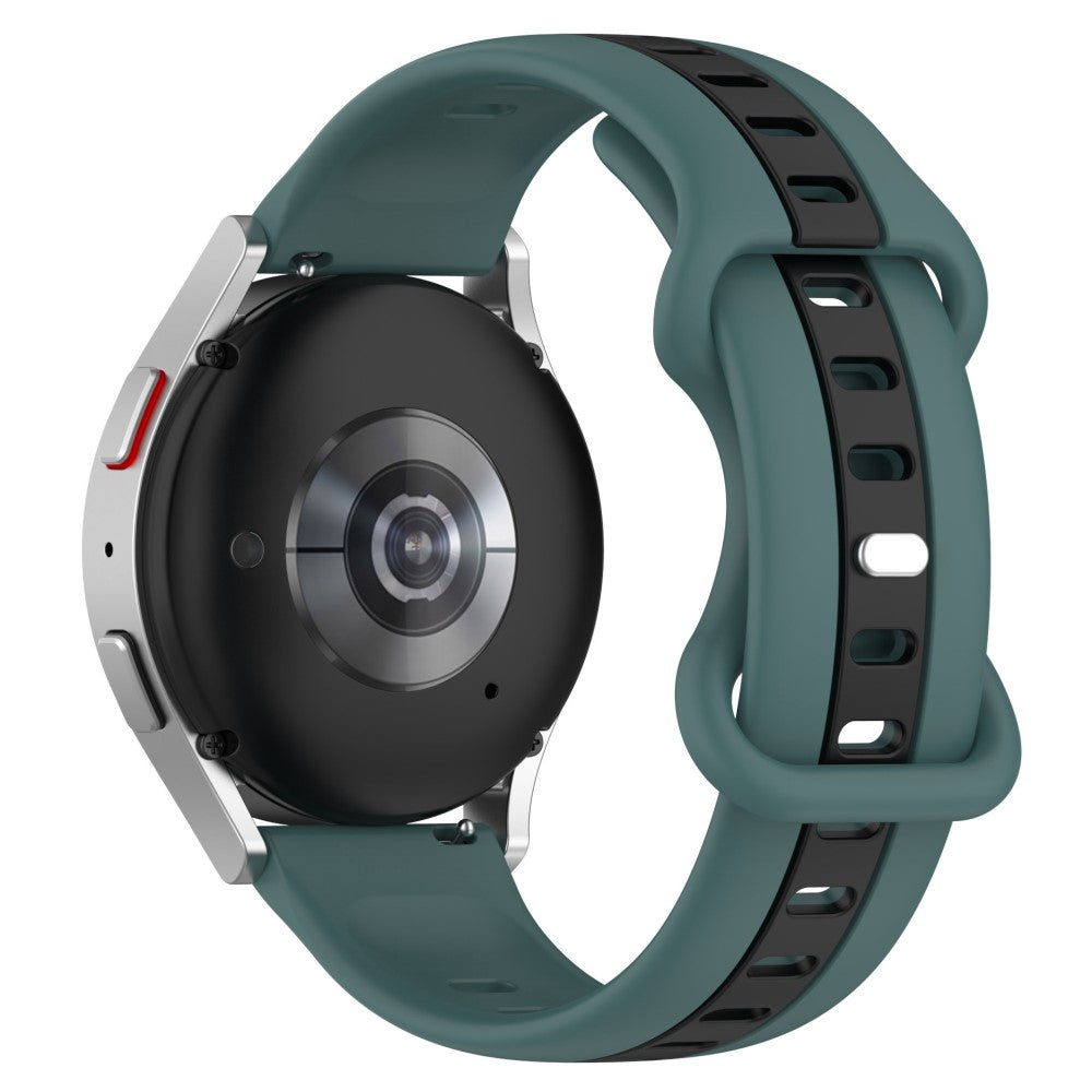 KALEBOL 22mm Dual Color Silicone Strap Samsung Galaxy Watch3 45mm / Huawei Watch GT 5 46mm / GT 5 Pro 46mm Watch Band - Olive Green+Black#serie_10