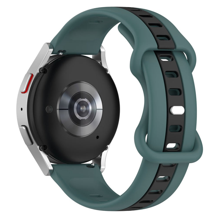 KALEBOL 22mm Dual Color Silicone Strap Samsung Galaxy Watch3 45mm / Huawei Watch GT 5 46mm / GT 5 Pro 46mm Watch Band - Olive Green+Black#serie_10