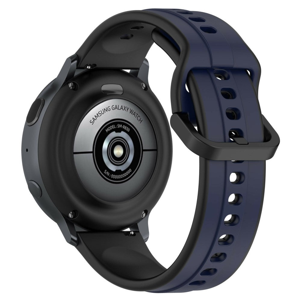 KALEBOL 22mm Silicone Watch Strap Dual Color Wrist Band - Midnight Blue+Black#serie_12