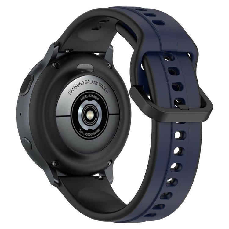 KALEBOL 22mm Silicone Watch Strap Dual Color Wrist Band - Midnight Blue+Black#serie_12