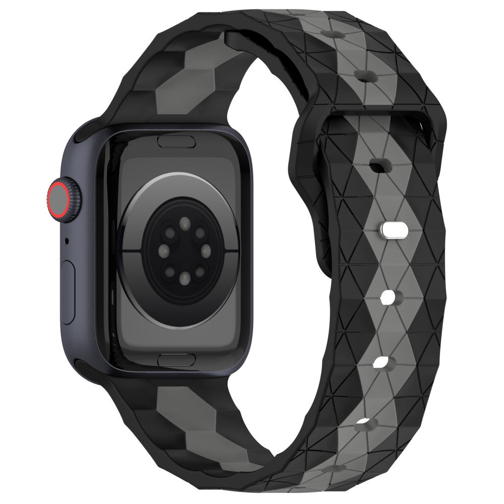KALEBOL Football Pattern Silicone Strap Apple Watch Series 41mm - 40mm - 38mm Watch Band - Black+Grey#serie_1
