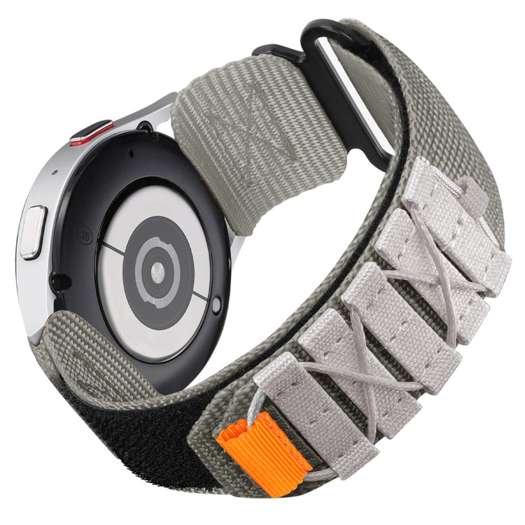 22mm Watch Band Samsung Galaxy Watch 46mm / Watch3 45mm / Huawei Watch GT 5 Pro 46mm / GT 5 46mm Nylon Woven Magic Tape Strap - White Grey#serie_4