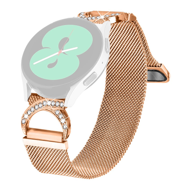 Huami Amazfit GTS 2 Watch Band Milanese Metal Strap Rhinestone Decor - Rose Gold#serie_2