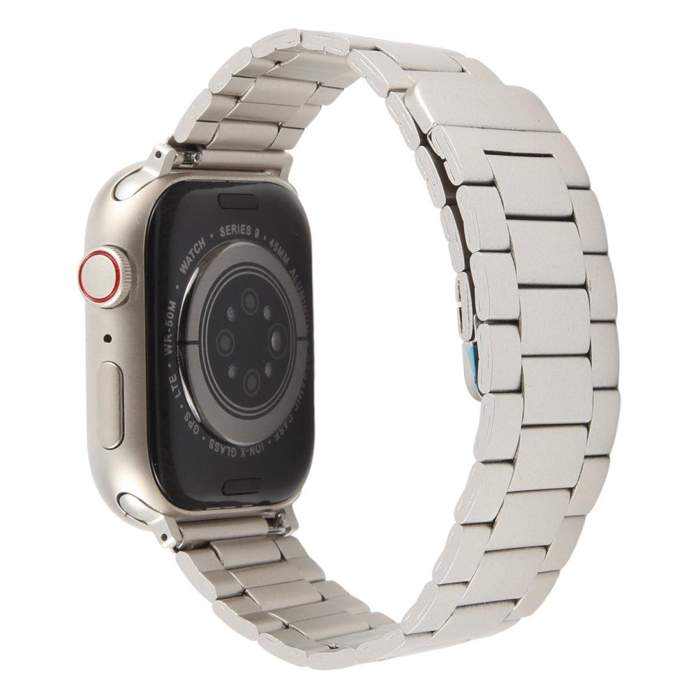 Metal Watch Band Apple Watch Series 49mm - 45mm - 44mm - 42mm Magnetic Three Bead Wrist Strap - Starlight#serie_1