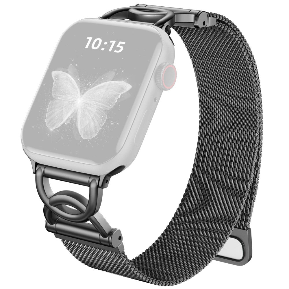 Watch Band Apple Watch Series 41mm - 40mm - 38mm DC-Shape Magnetic Clasp Stainless Steel Strap - Black#serie_1