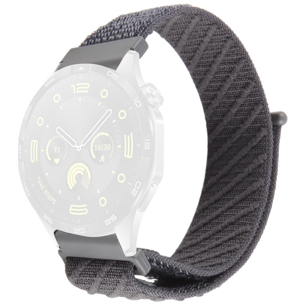 22mm Watch Band Huawei Watch GT 5 Pro 46mm / GT 5 46mm / GT 4 46mm / Watch 4 / Samsung Galaxy Watch3 Nylon Loop Strap - Grey#serie_3