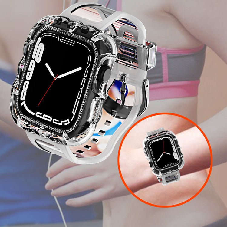 Stilren Silikone Universal Rem passer til Apple Smartwatch - Gennemsigtig#serie_2
