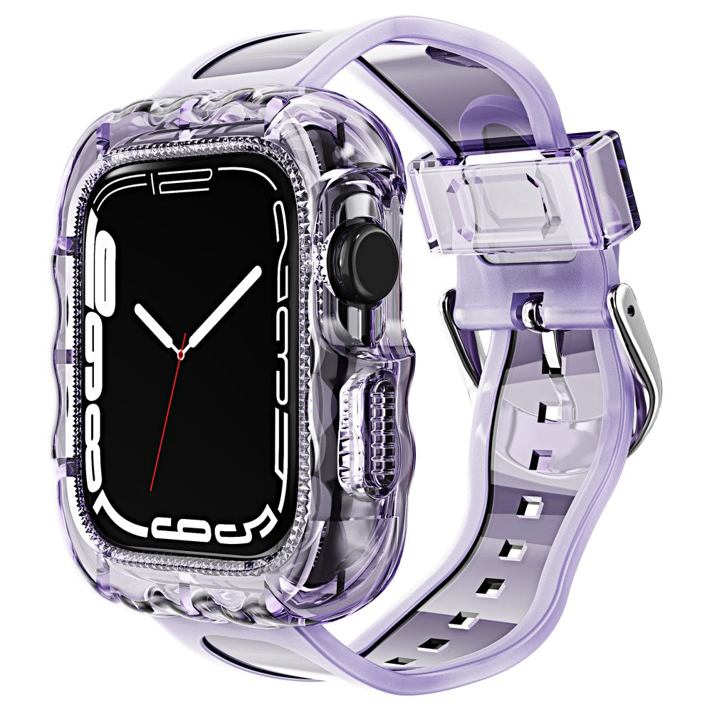 Stilren Silikone Universal Rem passer til Apple Smartwatch - Lilla#serie_6