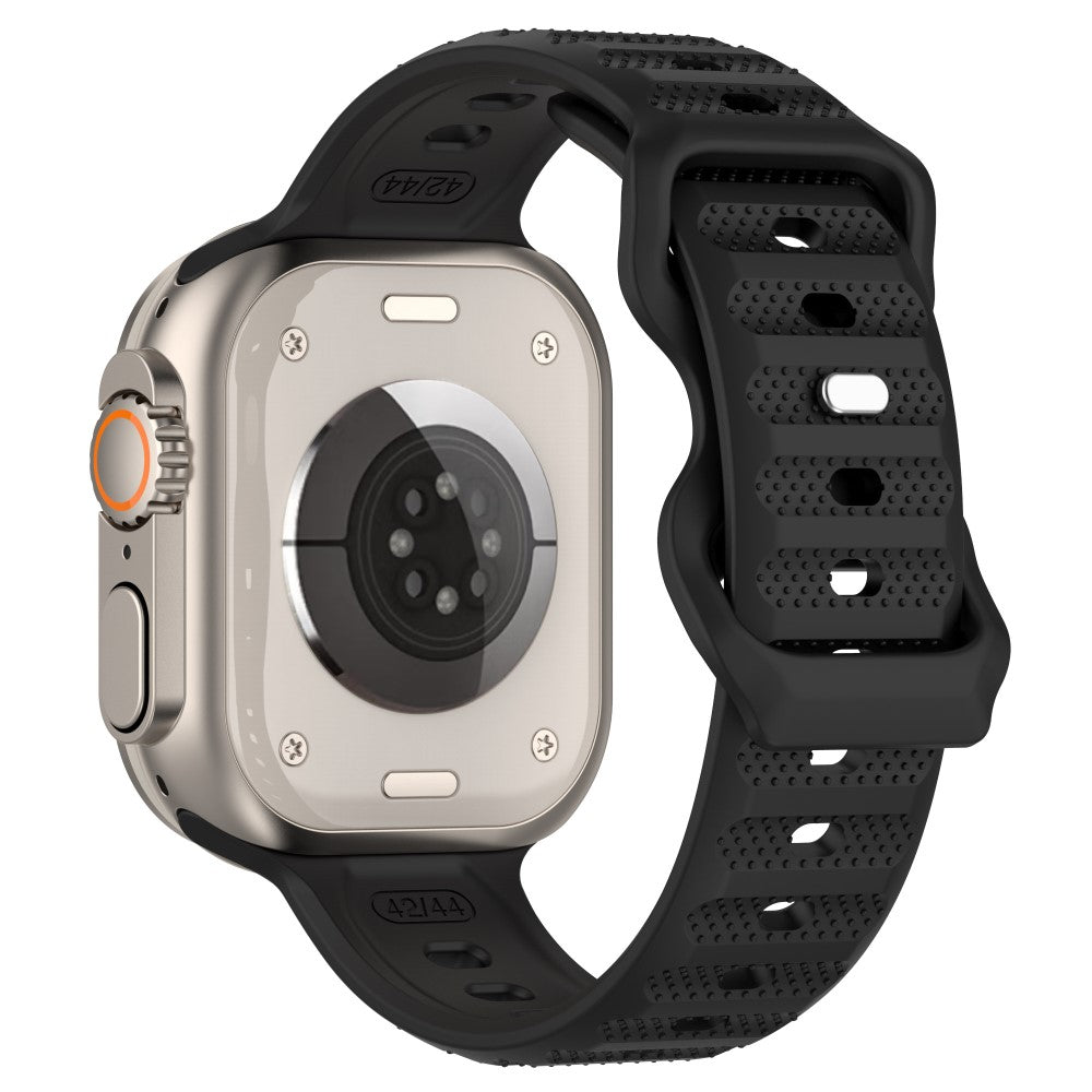 Mega Kønt Silikone Universal Rem passer til Apple Smartwatch - Sort#serie_1