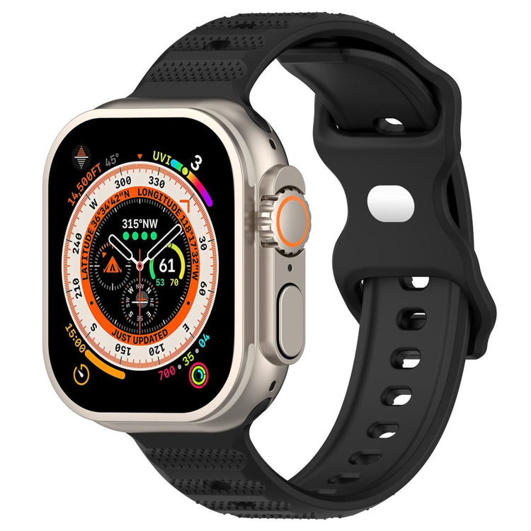 Mega Kønt Silikone Universal Rem passer til Apple Smartwatch - Sort#serie_1