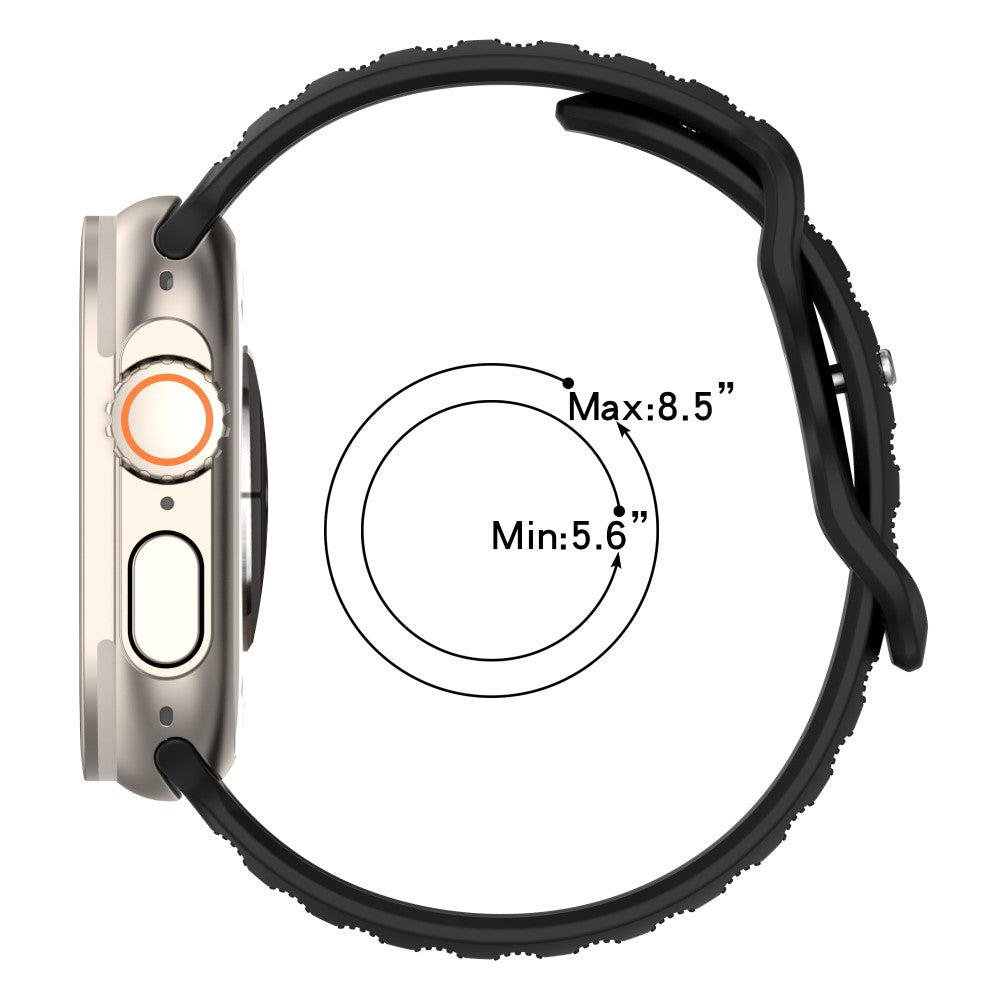 Mega Kønt Silikone Universal Rem passer til Apple Smartwatch - Orange#serie_2