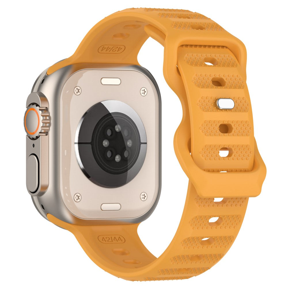 Mega Kønt Silikone Universal Rem passer til Apple Smartwatch - Gul#serie_5