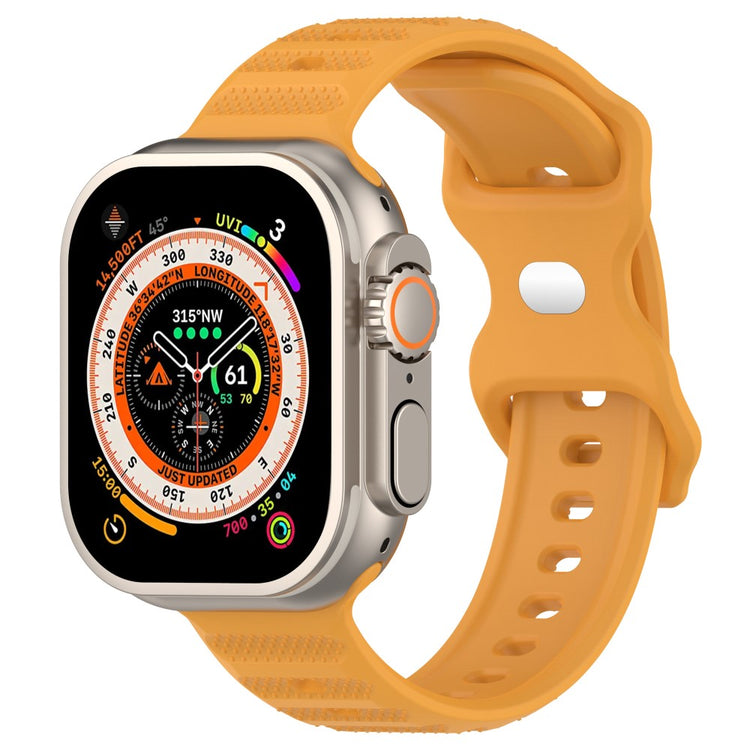 Mega Kønt Silikone Universal Rem passer til Apple Smartwatch - Gul#serie_5