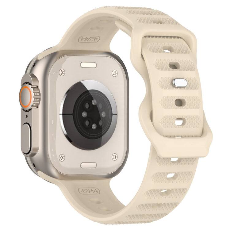 Mega Kønt Silikone Universal Rem passer til Apple Smartwatch - Sølv#serie_7