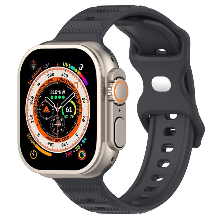Mega Kønt Silikone Universal Rem passer til Apple Smartwatch - Sølv#serie_8
