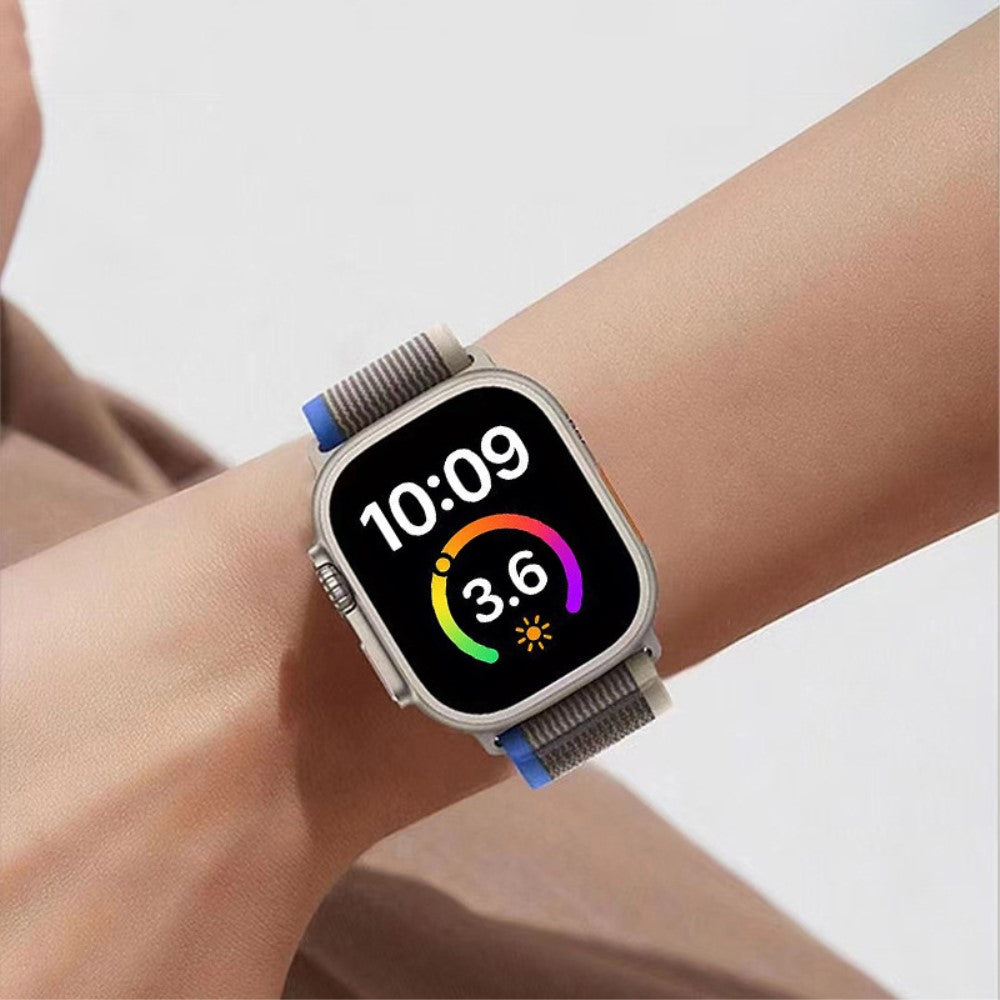 Meget Hårdfør Metal Og Nylon Universal Rem passer til Apple Smartwatch - Sølv#serie_3