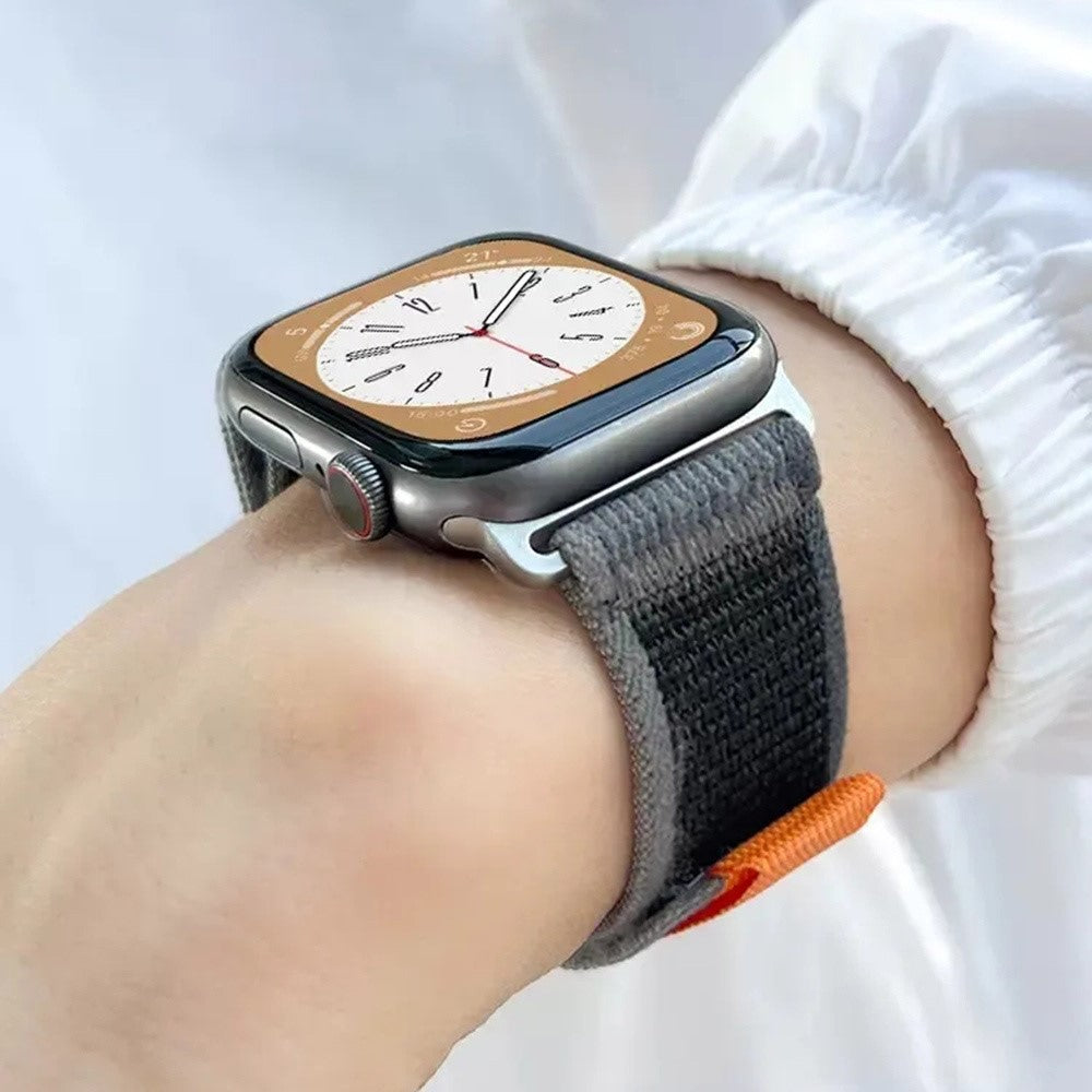 Meget Hårdfør Metal Og Nylon Universal Rem passer til Apple Smartwatch - Hvid#serie_17