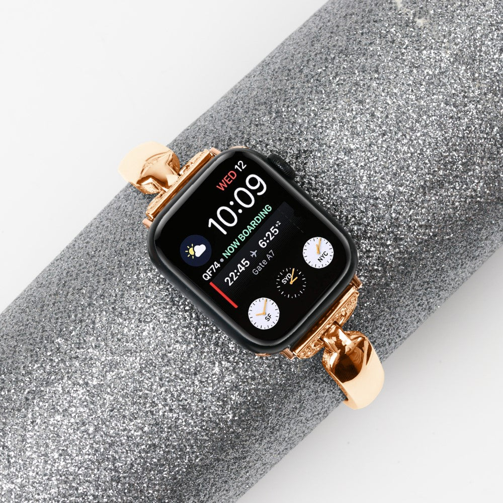 Elegant Metal Og Rhinsten Universal Rem passer til Apple Smartwatch - Pink#serie_3