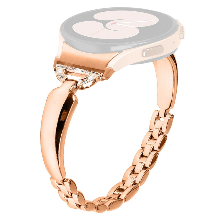 Stilfuld Metal Og Rhinsten Universal Rem passer til Samsung Smartwatch - Pink#serie_3