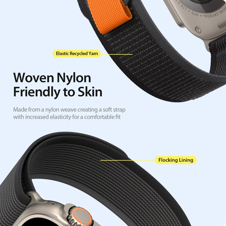 Fed Metal Og Nylon Universal Rem passer til Apple Smartwatch - Sort#serie_1