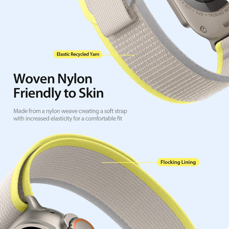 Fed Metal Og Nylon Universal Rem passer til Apple Smartwatch - Gul#serie_3