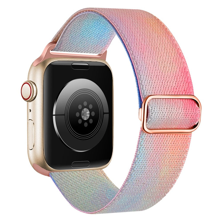 Mega Kønt Metal Og Nylon Universal Rem passer til Apple Smartwatch - Pink#serie_4