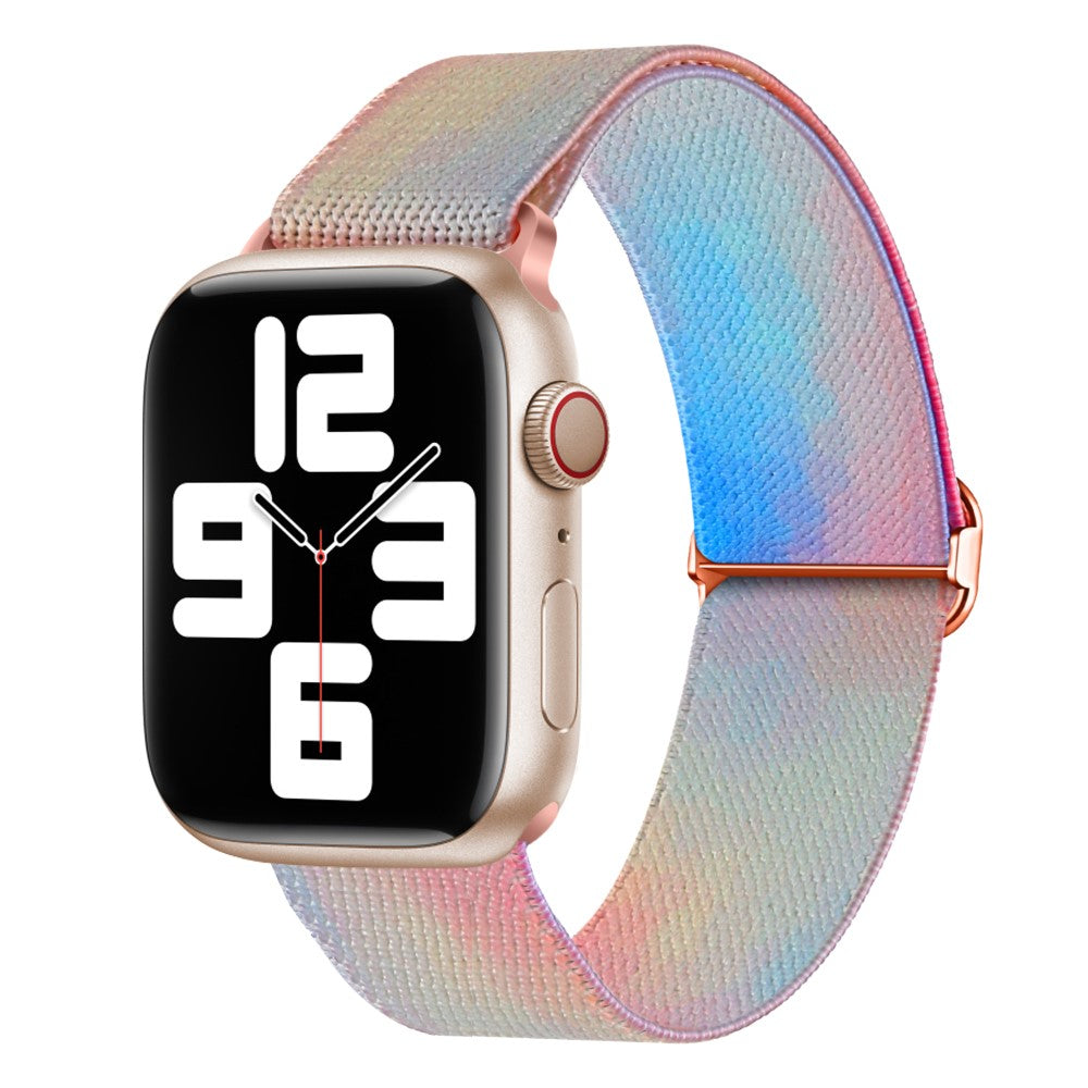 Mega Kønt Metal Og Nylon Universal Rem passer til Apple Smartwatch - Pink#serie_4