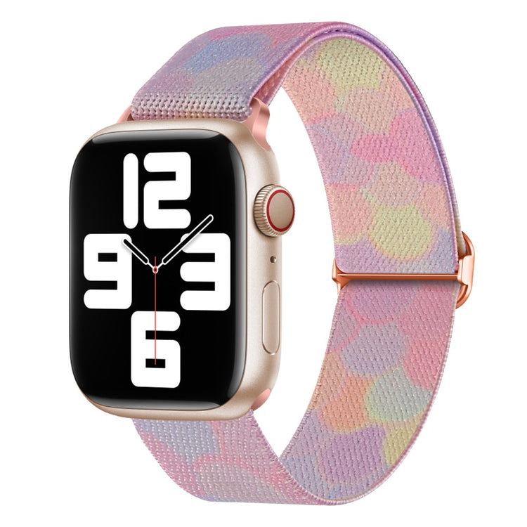 Mega Kønt Metal Og Nylon Universal Rem passer til Apple Smartwatch - Pink#serie_5
