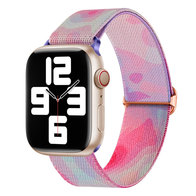 Mega Kønt Metal Og Nylon Universal Rem passer til Apple Smartwatch - Lilla#serie_6