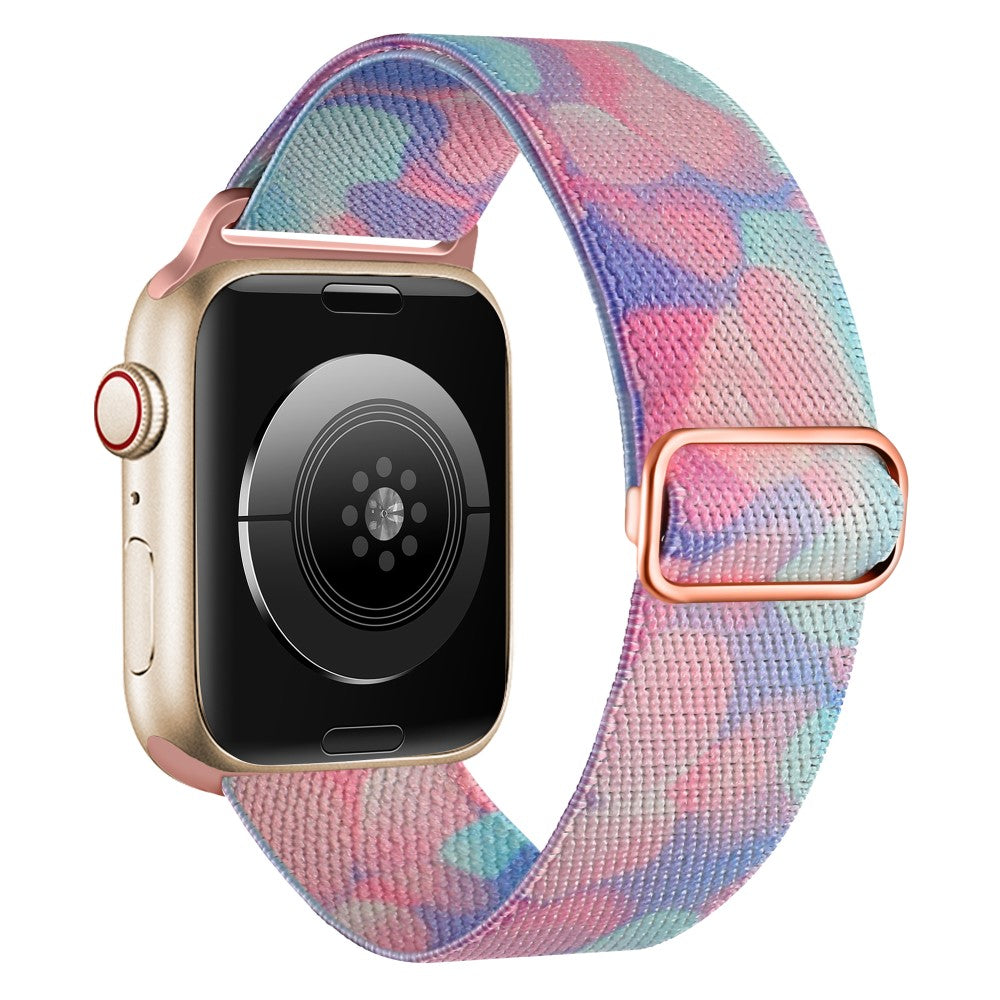 Mega Kønt Metal Og Nylon Universal Rem passer til Apple Smartwatch - Pink#serie_7