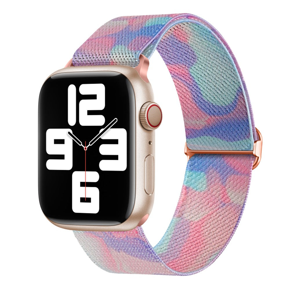 Mega Kønt Metal Og Nylon Universal Rem passer til Apple Smartwatch - Pink#serie_7