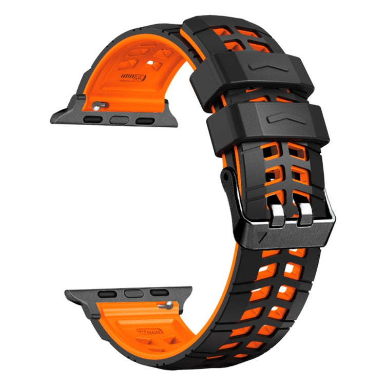 Vildt Pænt Metal Og Silikone Universal Rem passer til Apple Smartwatch - Orange#serie_4