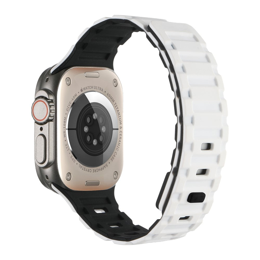 Meget Pænt Metal Og Silikone Universal Rem passer til Apple Smartwatch - Hvid#serie_1