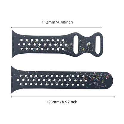 Silicone Band Apple Watch Universal 49mm/45mm/42mm Pattern Watch Strap - Dark Blue#serie_4