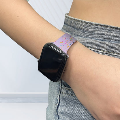 Sejt Silikone Universal Rem passer til Apple Smartwatch - Lilla#serie_7