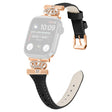 Apple Smartwatch Konstläder Och Strass Universell Armband