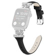 Apple Smartwatch Konstläder Och Strass Universell Armband